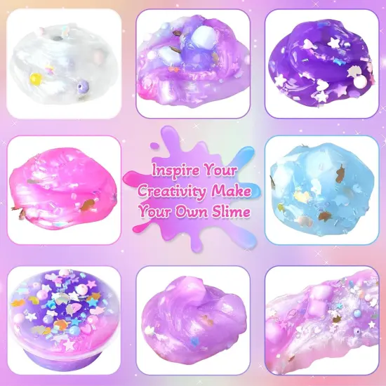 Unicorn Slime Kit with Glitter Add Ins {4}
