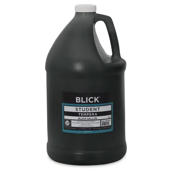 Blick Original Formula Student Tempera Paint - Black, 128 oz {1}