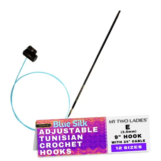 My Two Ladies | Blue Silk | Tunisian Adjustable Crochet Hooks | 12 Sizes {5}