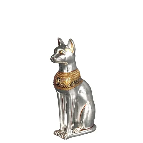 Small Egyptian Bastet Cat Life Size Statue {1}