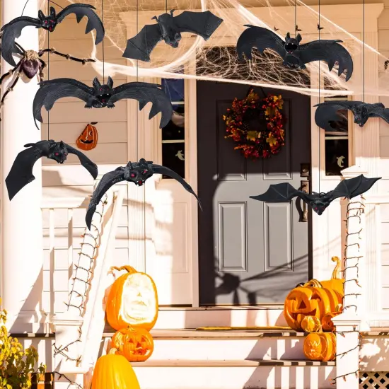 Halloween Hanging Bats 24 Pcs {5}