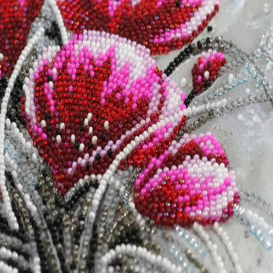 Bead Embroidery Kit - Red emerald {6}