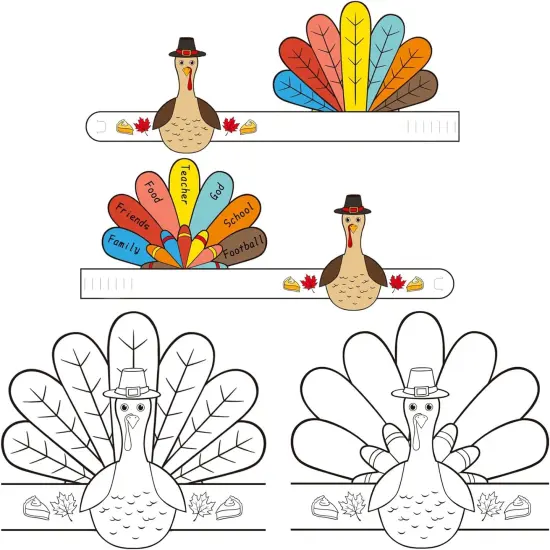 Color Your Own Turkey Activity Headbands {1}