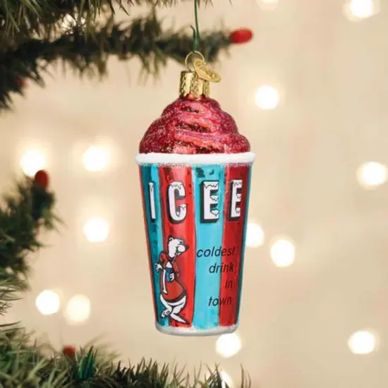 Old World Christmas 4.0 Inch Icee Christmas Tree Ornament , Ornament Frozen Drink Red {3}