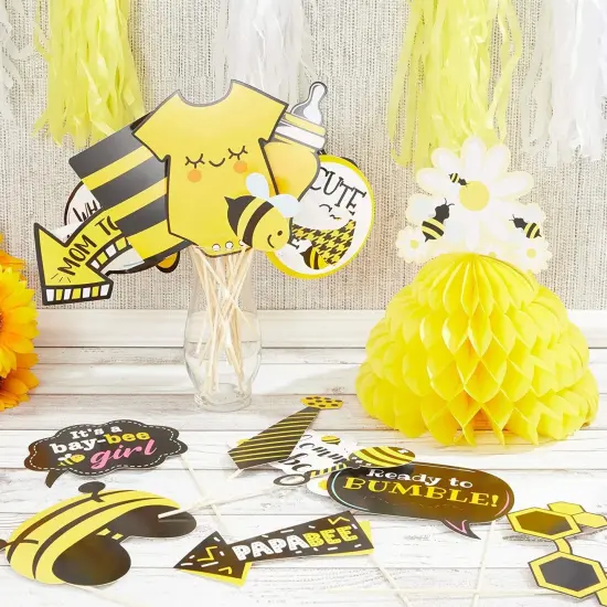 Bumble Bee Photo Booth Prop Kit (30 Pieces) Yellow {3}