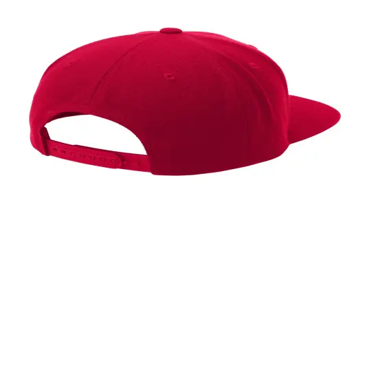Sport-Tek&reg; YP Classics Flat Bill Snapback Cap Deep Red {2}
