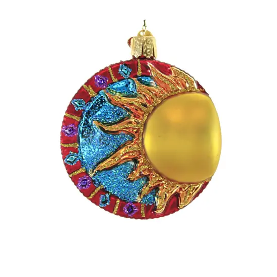 Old World Christmas 3.25 In Jeweled Sun Tree Ornament , Ornament Rays East West Multicolored {2}