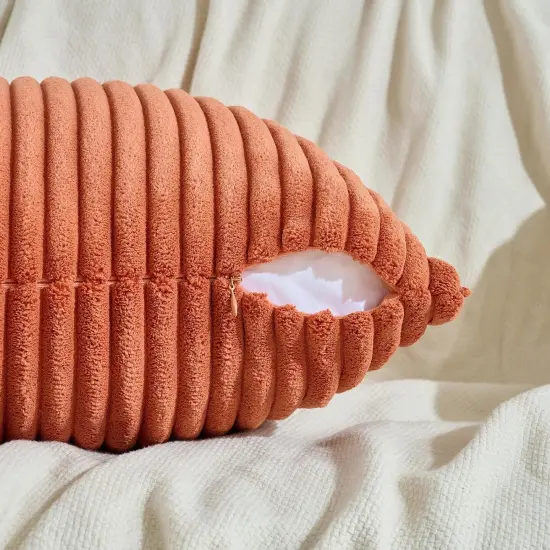 Set of 2 Burnt Orange Fall Decorative Throw Pillow Covers 20x20 Inch {3}