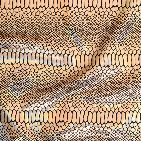 1 Yard Fever Snake Foil Stretch Nylon Spandex Fabric for Dancewear Swimwear Cosplay 56/57 Width Purple Silver {6}