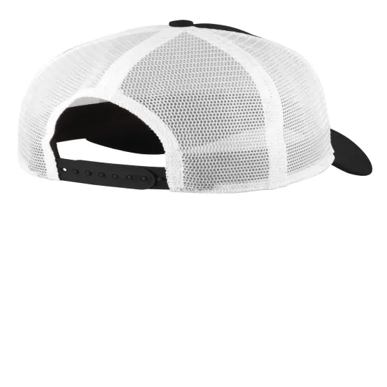 New Era&reg; Snapback Trucker Cap Black/ White {2}