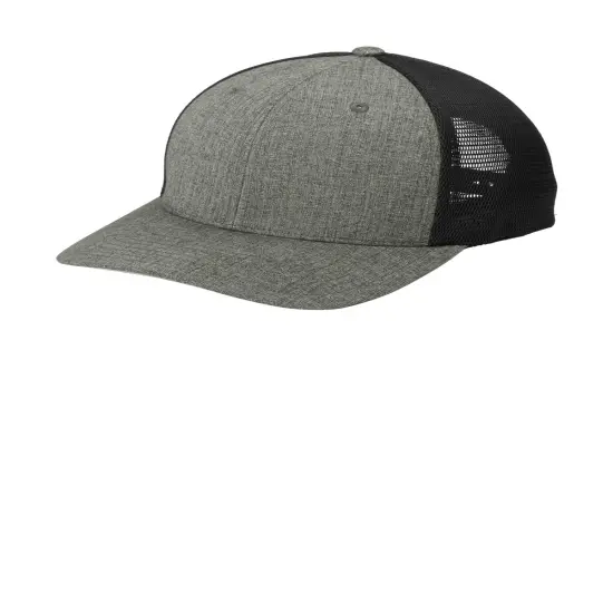 Port Authority&reg; Flexfit Mesh Cap Heath Graphite/Black {1}