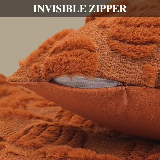 Set of 2 Fall Pumpkin Pillow Covers 18x18inch {3}