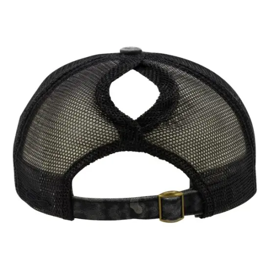 Infinity Her&reg; Women's Printed Visor with Mesh Back Cap Black/Black Le/Black {2}