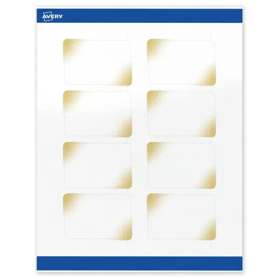 Avery Printable Rectangle Labels with Sure Feed Technology, Pre-Printed Gold Blush Pattern, Glossy White, 2" x 3", Laser & Inkjet Compatible, 80 Total, Great for Branding, Marketing, and Events {1}