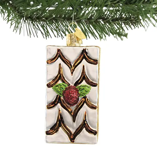 Old World Christmas 3.75 In Napoleon Pastry Tree Ornament , Puff Pastry Cream White {3}