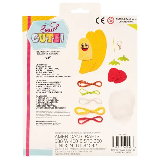 Colorbok Sew Cute! Felt Keychain-Banana {4}