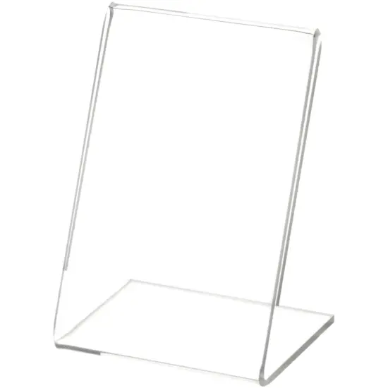 Plymor Clear Acrylic Sign Display / Literature Holder (Angled), 2.5" W x 3.5" H {1}