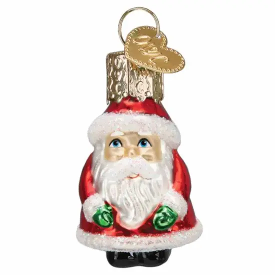 Old World Christmas 1.5 Inch Mini Santa Tree Ornament , Gumdrops Collection Jolly St Nick Red {1}