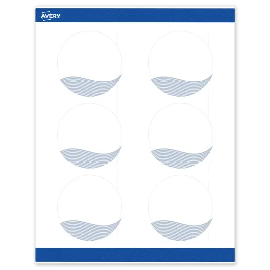 Avery Printable Round Labels with Sure Feed Technology, Pre-Printed Colorful Design, Matte White, 3" Diameter, Laser & Inkjet Compatible, 60 Total, Great for Branding, Marketing, and Events {1}