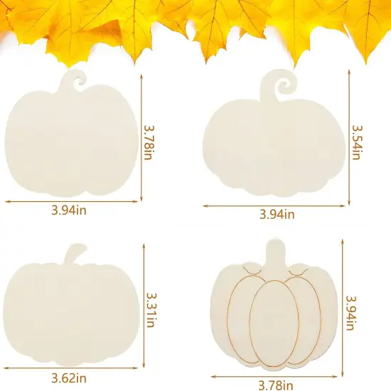 32 Pieces Wooden Pumpkin Cutout {2}