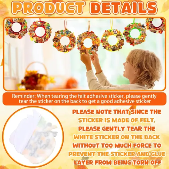 470 Pcs Fall Thanksgiving Craft Kits Fall DIY Wreath Craft Kit {3}