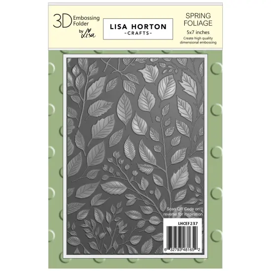 Lisa Horton Crafts Embossing Folder 5"X7"-Spring Foliage {1}
