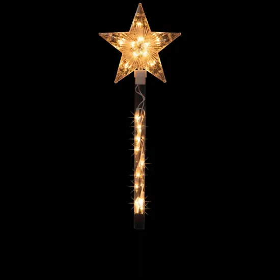Northlight Lighted Star Christmas Outdoor Pathway Markers - 26" - Set of 4 Clear {6}
