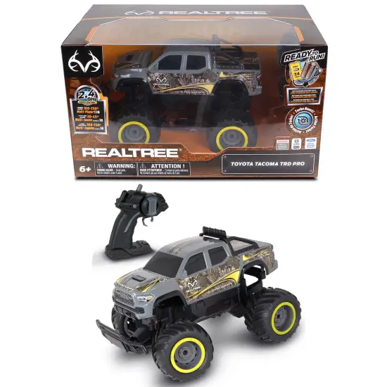 RealTree: RTR RC - Toyota Tacoma - Gray Camo - 2.4 Ghz High Performance for Donuts & Wheelies, Turbo Boost, Ready-To-Run Radio Controlled Vehicle {7}