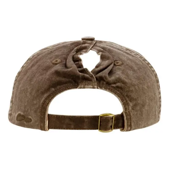 Infinity Her&reg; Women's Pigment Dyed with Fashion Undervisor Cap Chocolate/ Fawn {2}