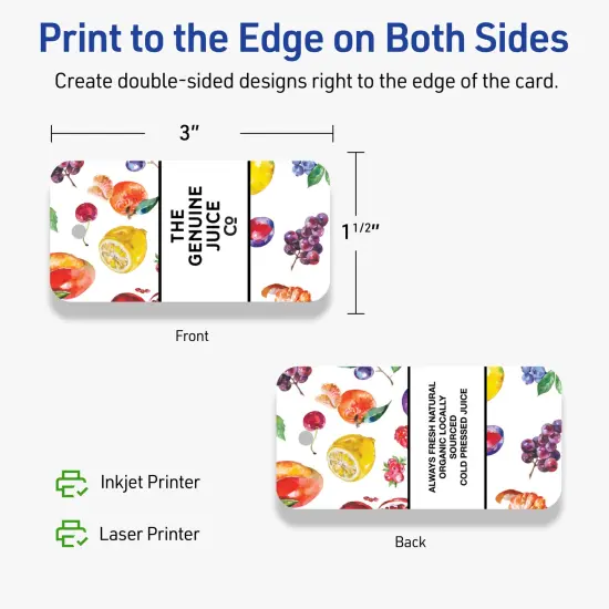 Avery Printable Rounded Rectangle Price Tags, Sure Feed Technology, 1-1/2" x 3", Matte White Cardstock, Print-to-The-Edge, Laser/Inkjet Printable, 100 Total {12}