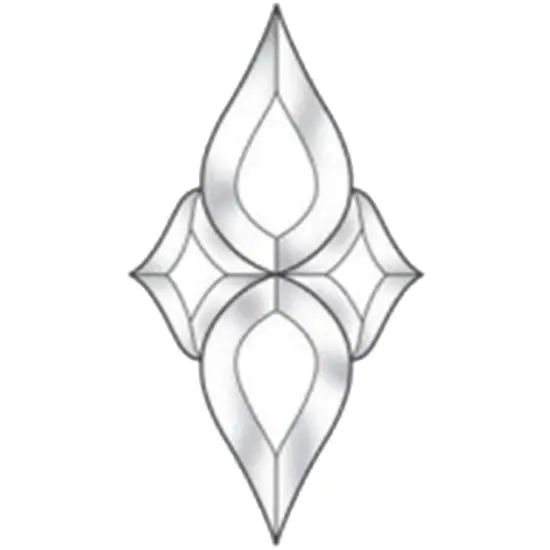 5" x 9-1/2" Exquisite Clear Glass Bevel Cluster EC620 {1}