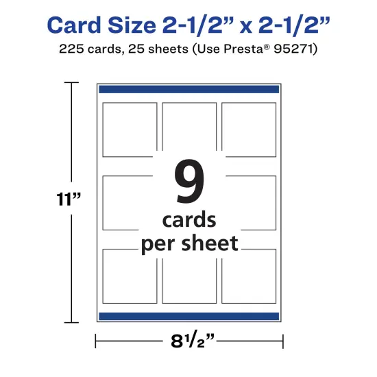 Avery 2-1/2" x 2-1/2" Square, Glossy White Business Cards {5}