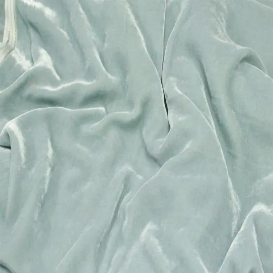 1 yard Silk Rayon Velvet Fabric for Costumes and Upholstery 45 Inches Width Ice Blue {1}