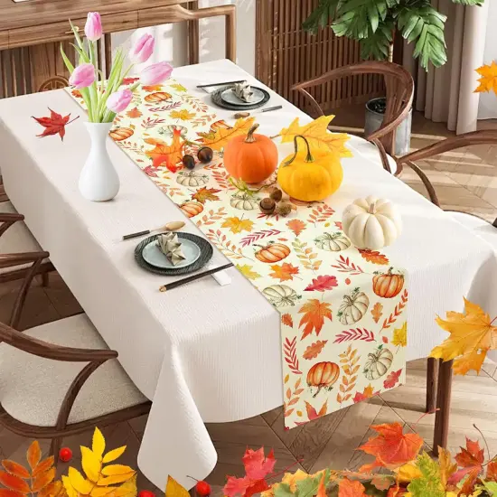 Pumpkin Fall Table Runner {2}