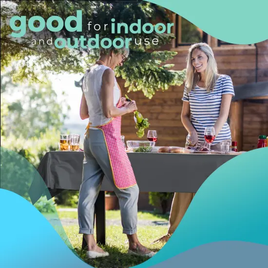 Exquisite Plastic Table Cover Roll &ndash; 40" x 300' Disposable Tablecloth Roll &ndash; Premium Thick 0.5 MIL Plastic Banquet Roll &ndash; Party Table Cover Roll for Events & Catering Silver {5}