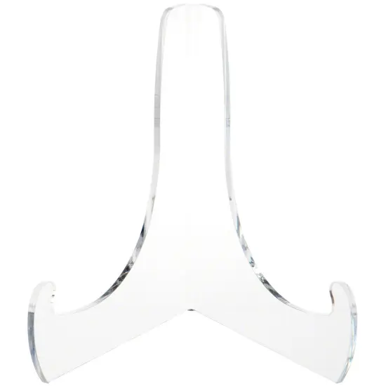 Plymor Clear Acrylic 60-Degree Angle Easel With Deep Support Ledges, 9" H x 9" W x 7.25" D {3}