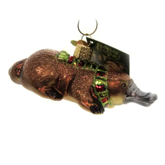 Old World Christmas 1.75 In Platypus Tree Ornament , Ornament Duck Billed Brown {2}