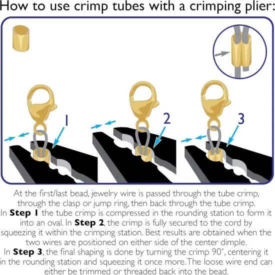 The Beadsmith Tube Crimp Beads, 1.8mm, Assorted Colors, 600 Pieces, Uniform Cylindrical Shape, No Sharp Edges, Designed to Secure The Ends of Jewelry Stringing Wires and Cables {5}
