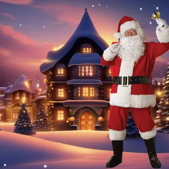 Extra Large Regency Plush Santa Suit with Jacket Pants Belt Gloves and Boot Tops {3}