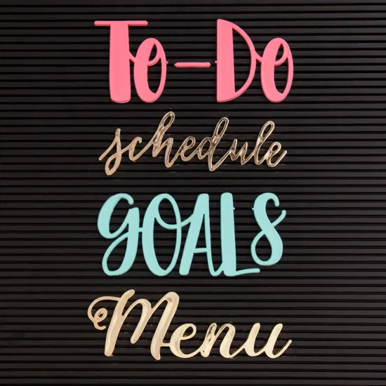 DCWV Letterboard Words 4/Pkg {3}