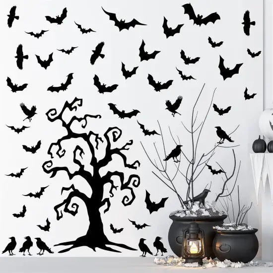 Giant Halloween Window Decals - Black Tree {4}
