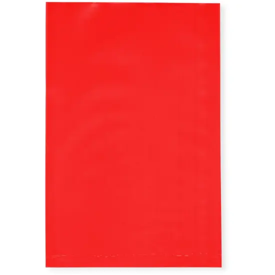 Plymor 4" x 6", Red 2 Mil Flat Open Plastic Poly Bags {1}