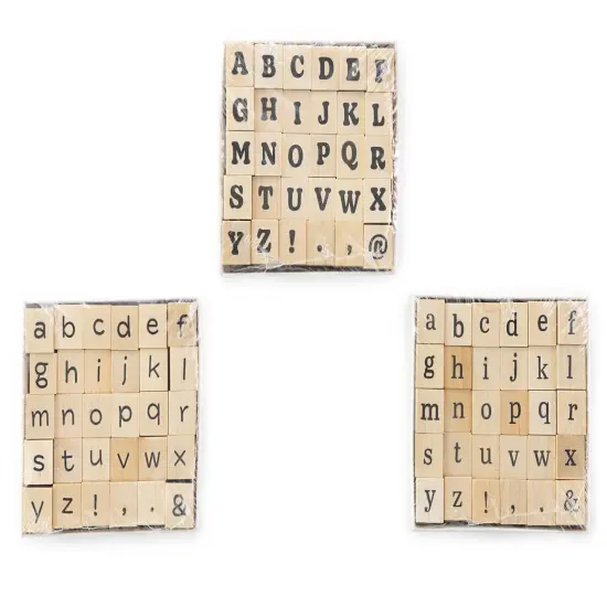 American Crafts Alphabet Stamp Set 3"X3"-Assorted Fonts {1}