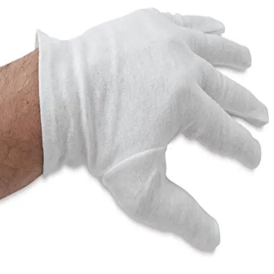 Framer Supply White Cotton Gloves, Large, 12 Pairs {3}