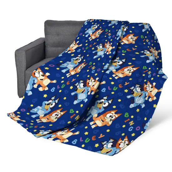 Bluey Quilted Throw Blanket Cupcake Stars {5}