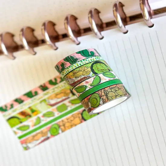 Cinco De Mayo Taco Night Mexican Vacation Chips & Salsa Washi Tape Set May 2025 - W132 {5}