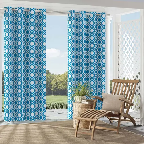 Pacific - Blue Abstract & Geometric Upholstery Fabric 54 Inches" {2}