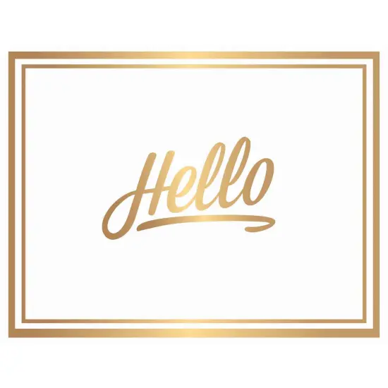 American Crafts A2 Cards W/Envelopes (4.375"X5.75") 40/Box-Golden - Gold Foil {5}