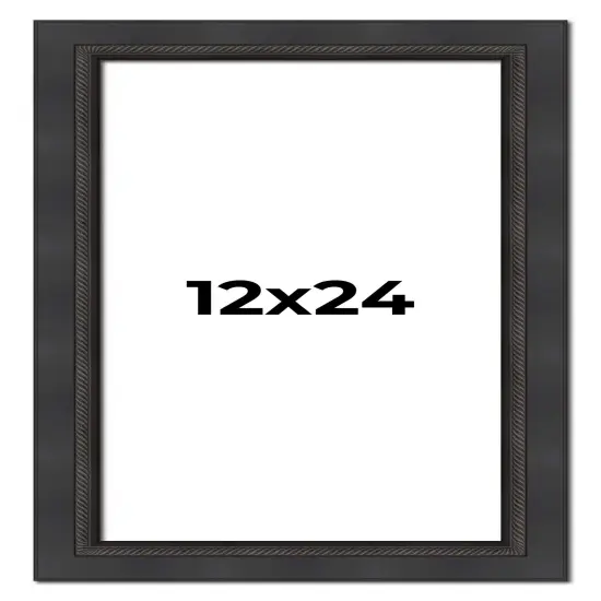 Panoramic Traditional Black Picture Frame - UV Acrylic, Foam Board Backing, Hanging Hardware {1}
