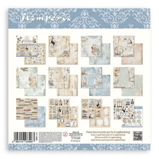 Stamperia Double-Sided Paper Pad 12"X12" 10/Pkg-Create Happiness Secret Diary {3}